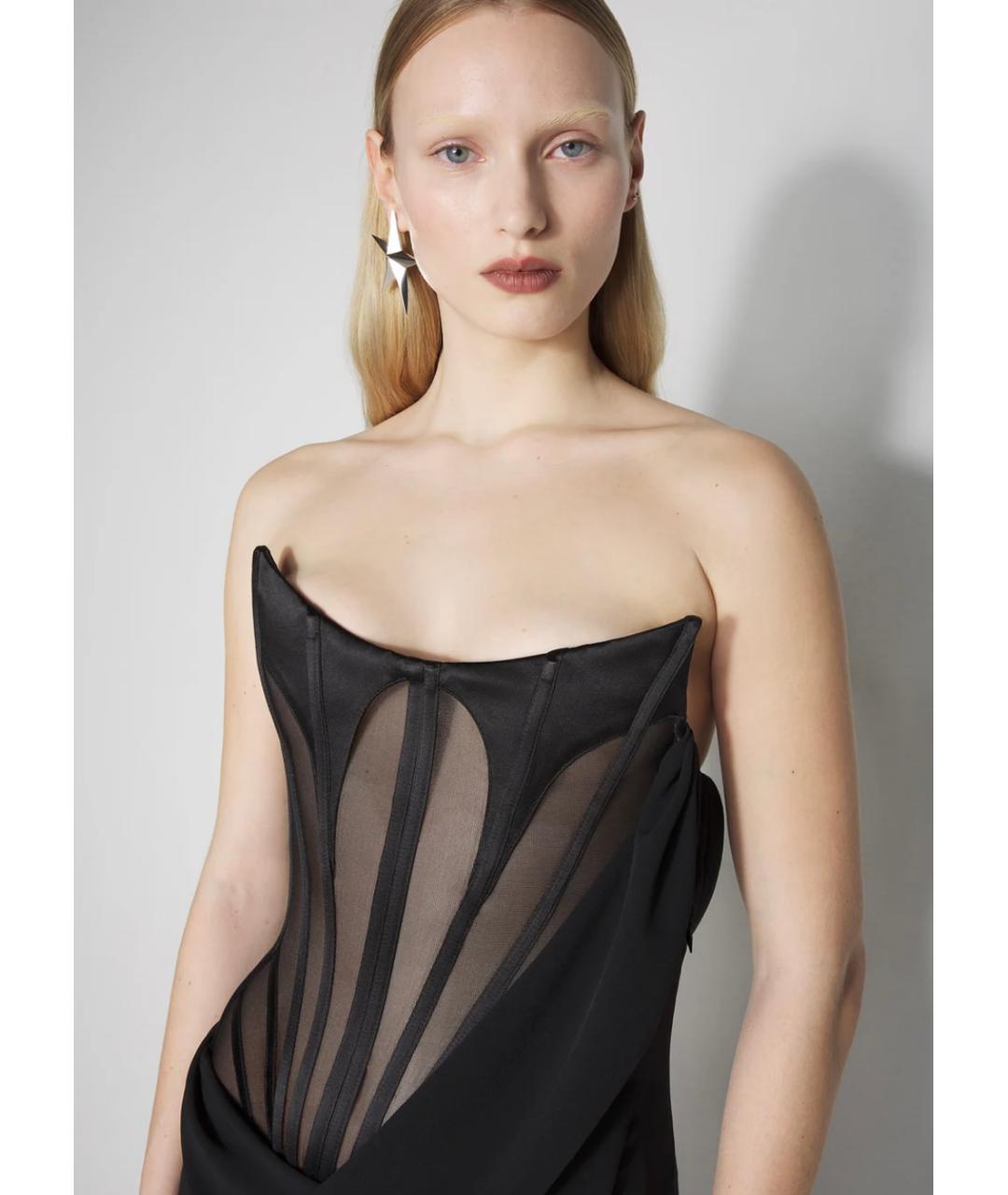 MUGLER Черное коктейльное платье, фото 5