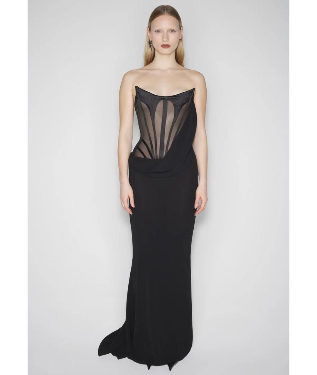 MUGLER Черное коктейльное платье, фото 3