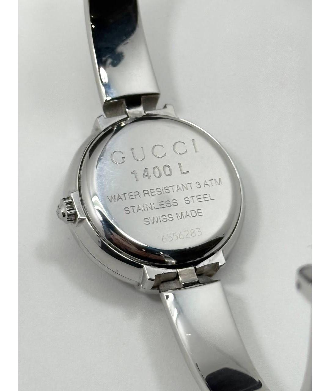 GUCCI Серебряные металлические часы, фото 6