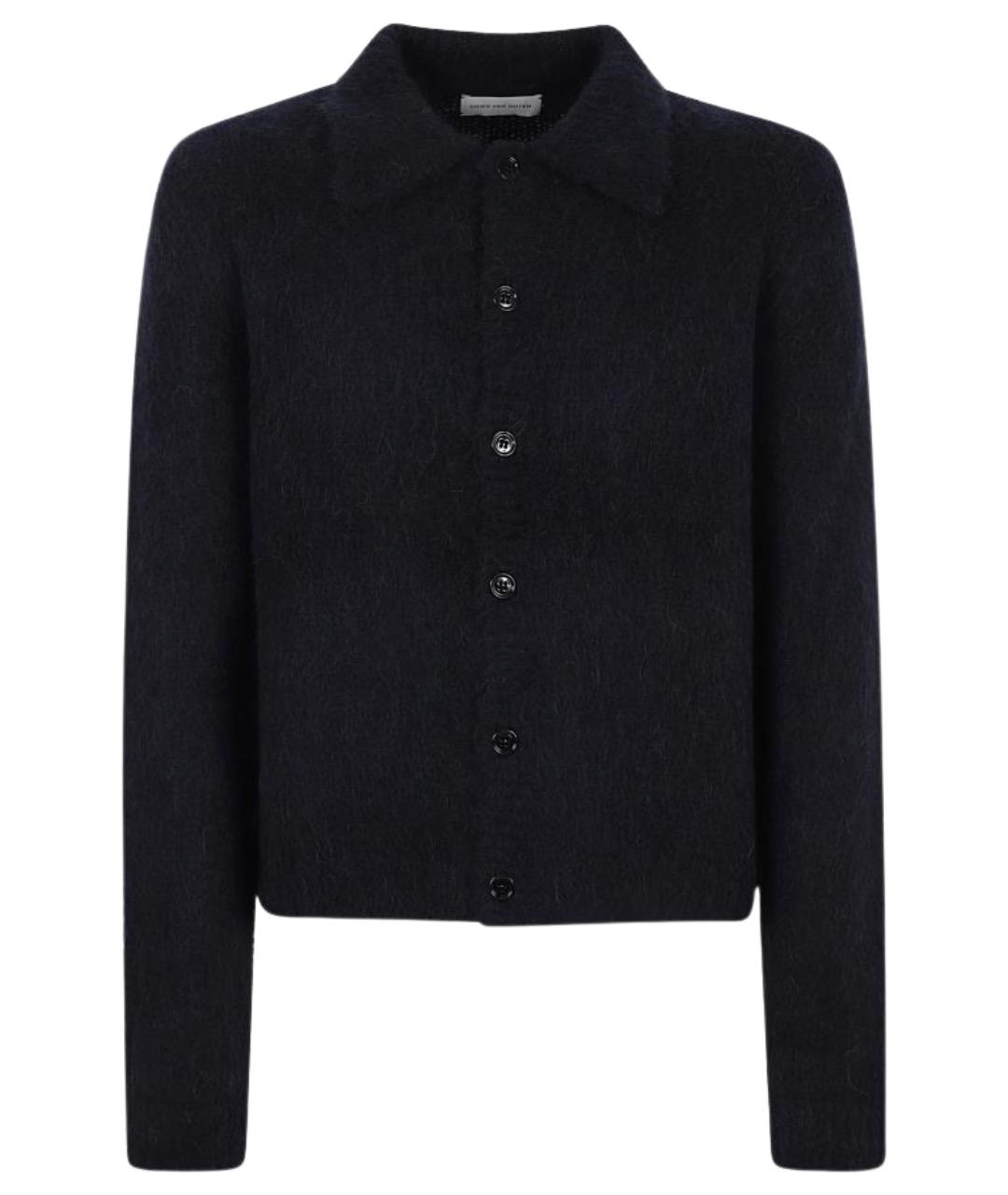 DRIES VAN NOTEN Темно-синий шерстяной джемпер / свитер, фото 1