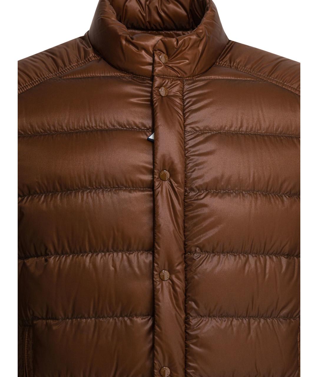 MONCLER Коричневая полиамидовая куртка, фото 3