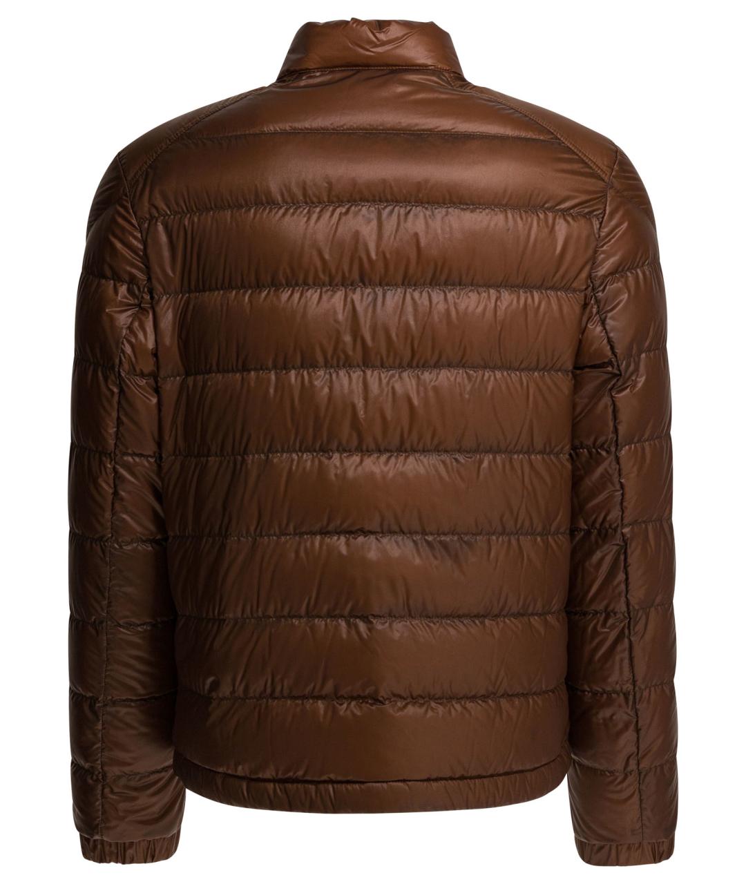 MONCLER Коричневая полиамидовая куртка, фото 2
