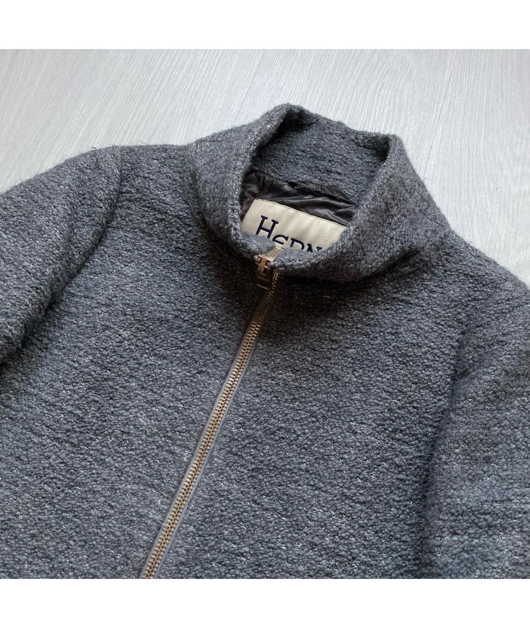 HERNO Серая шерстяная куртка, фото 2