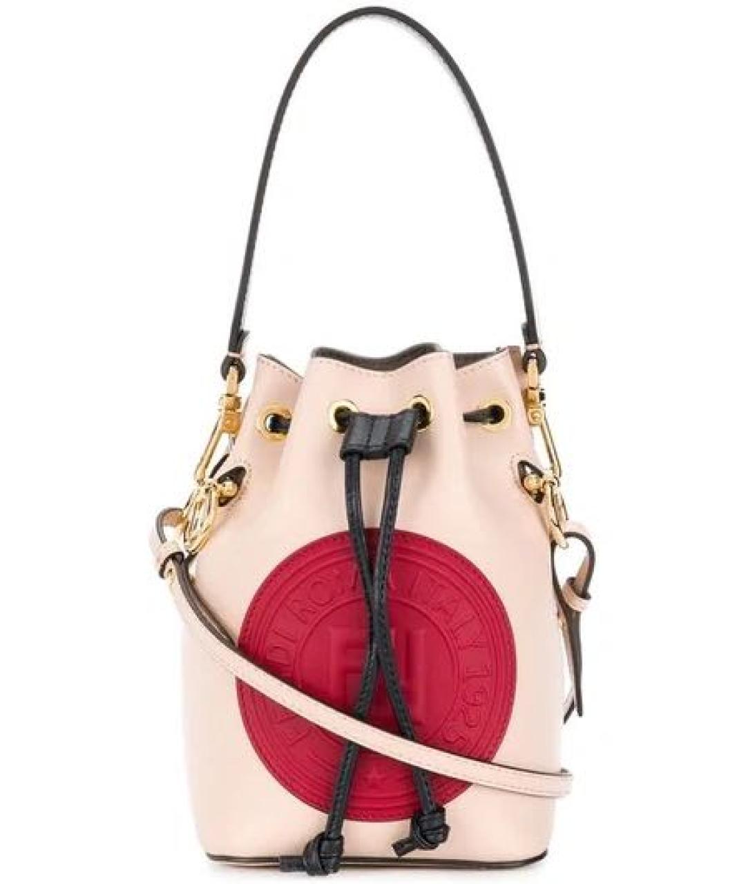 FENDI Розовая кожаная сумка тоут, фото 1