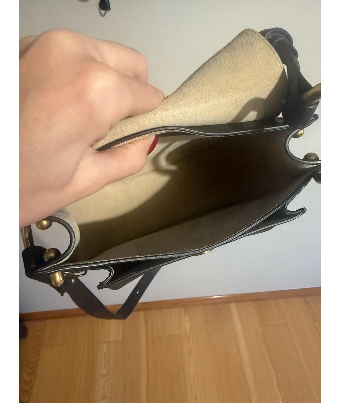 CHLOE Черная кожаная сумка через плечо, фото 4