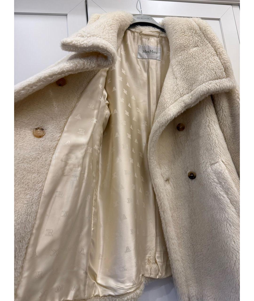 MAX MARA Бежевая шерстяная шуба, фото 4