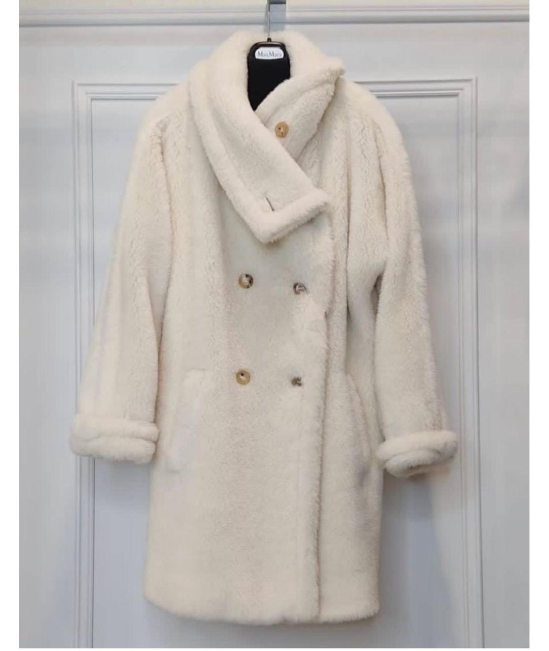 MAX MARA Бежевая шерстяная шуба, фото 8