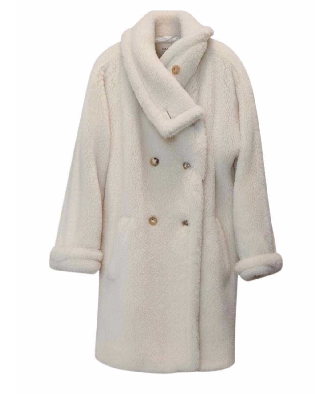 MAX MARA Бежевая шерстяная шуба, фото 1