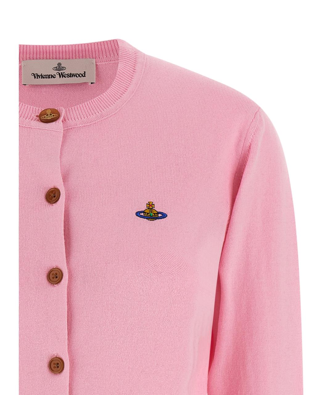 VIVIENNE WESTWOOD Розовый шерстяной кардиган, фото 3