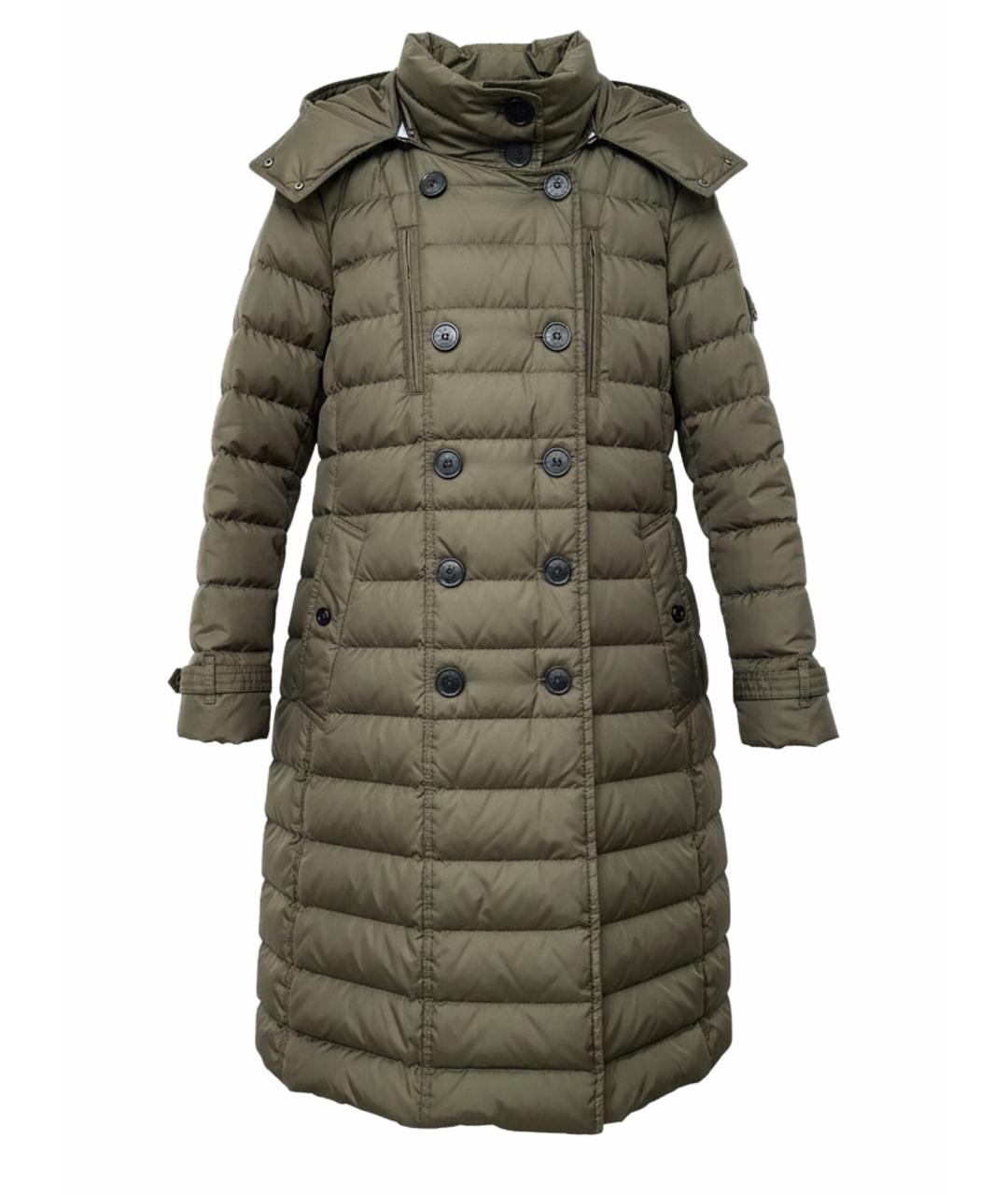 BURBERRY Хаки полиамидовый пуховик, фото 1