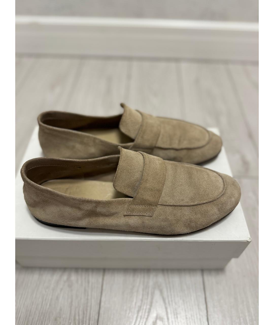 OFFICINE CREATIVE Бежевые замшевые лоферы, фото 7
