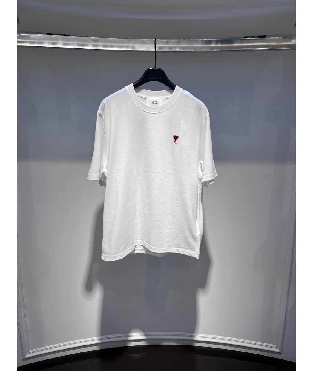 Ami Paris Белая хлопковая футболка, фото 2