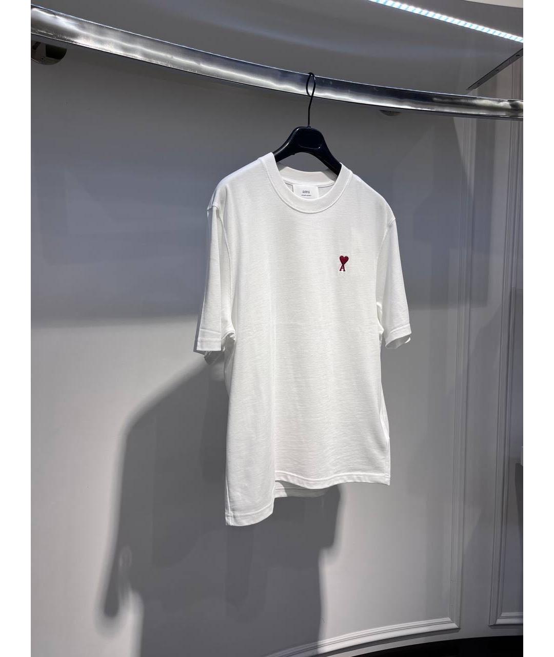 Ami Paris Белая хлопковая футболка, фото 4