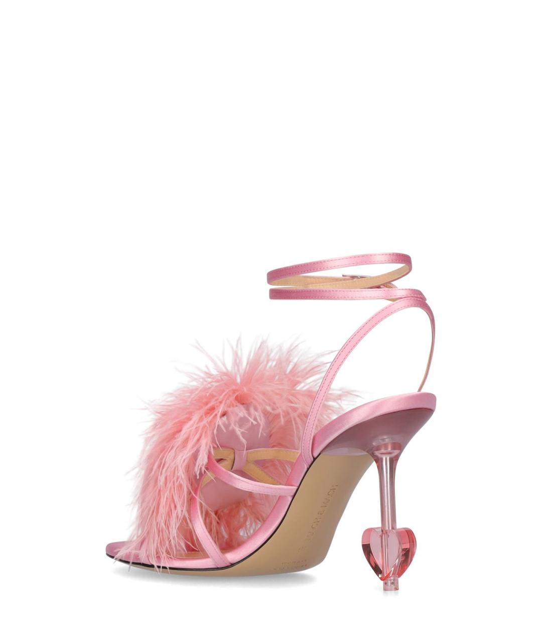 MACH&MACH Розовые текстильные босоножки, фото 3