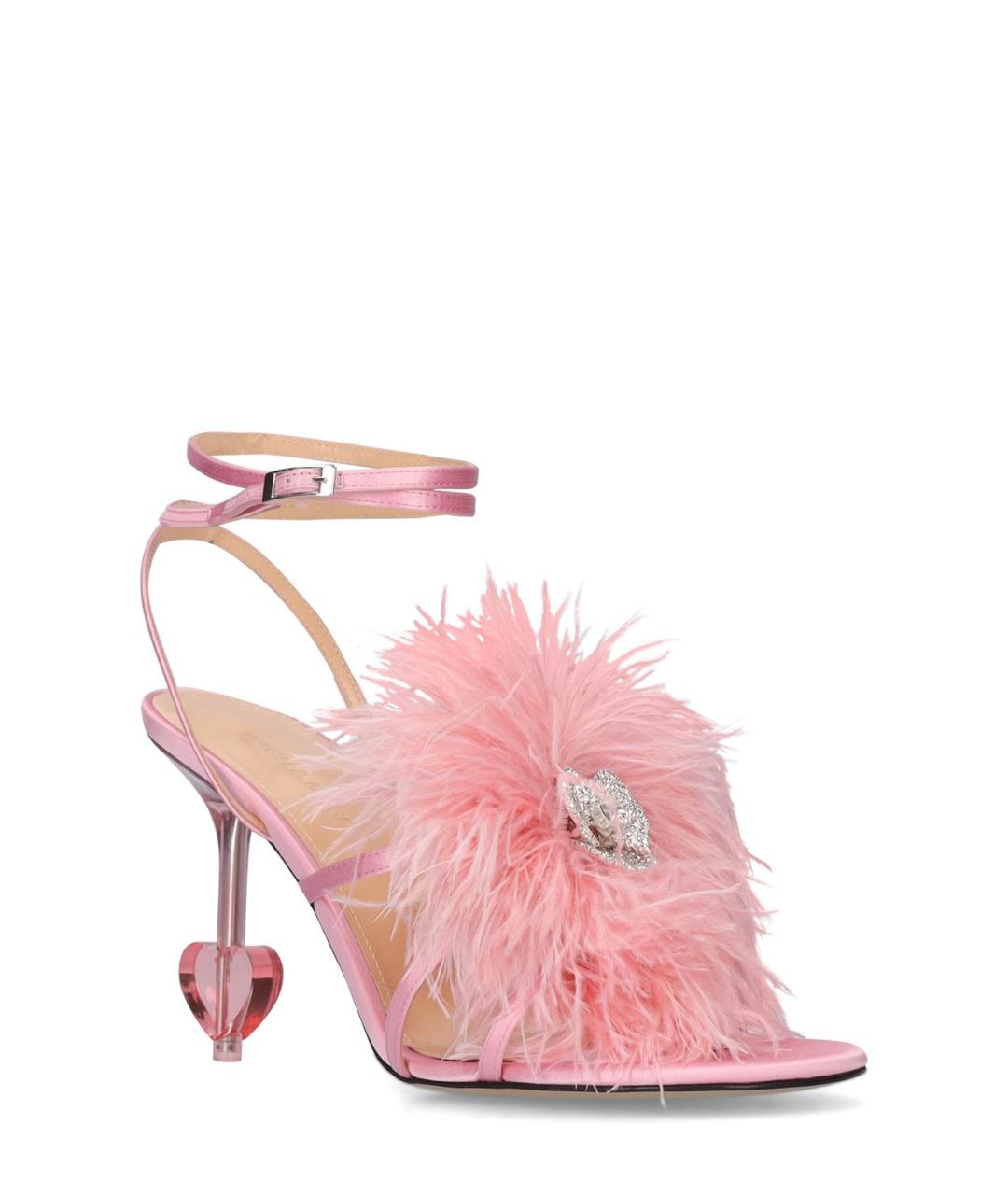 MACH&MACH Розовые текстильные босоножки, фото 2