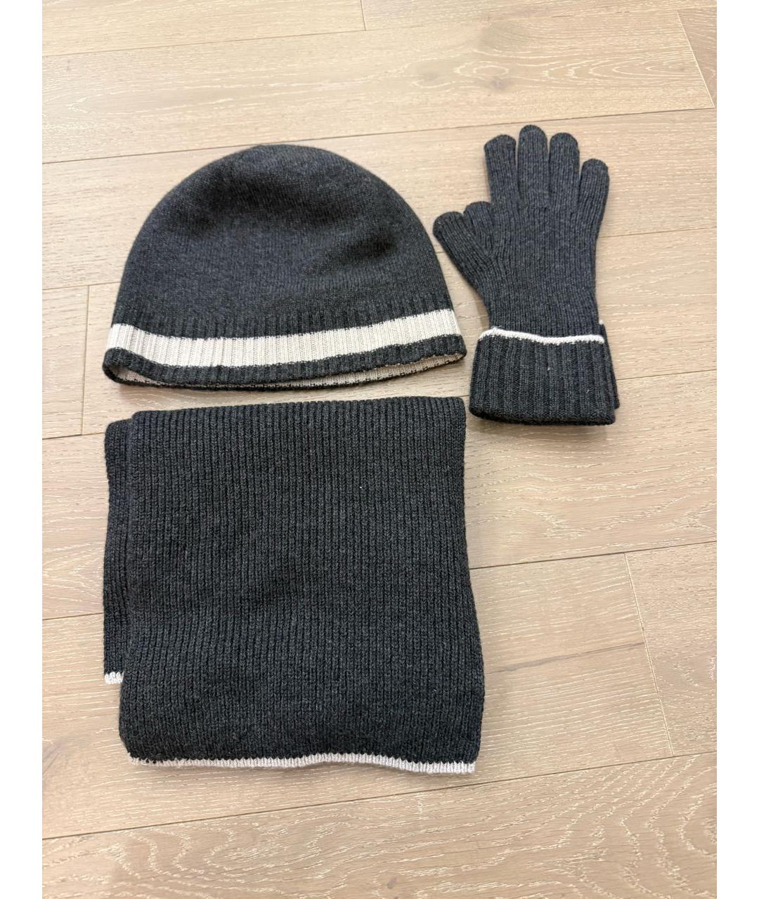 ELEVENTY Серая кашемировая шапка, фото 7