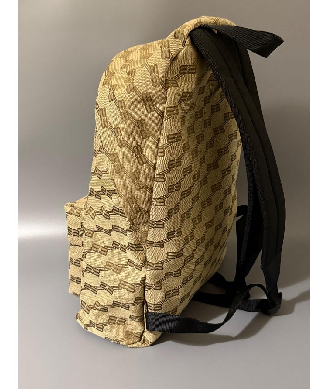 BALENCIAGA Бежевый тканевый рюкзак, фото 3