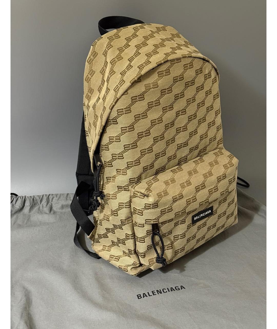 BALENCIAGA Бежевый тканевый рюкзак, фото 2