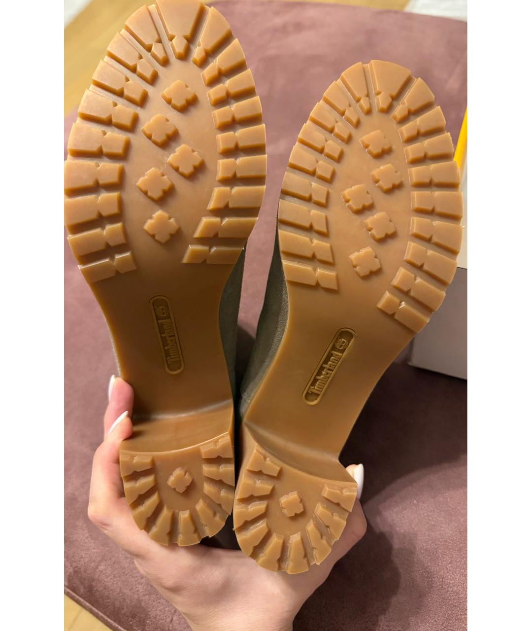 TIMBERLAND Бежевые замшевые полусапоги, фото 5