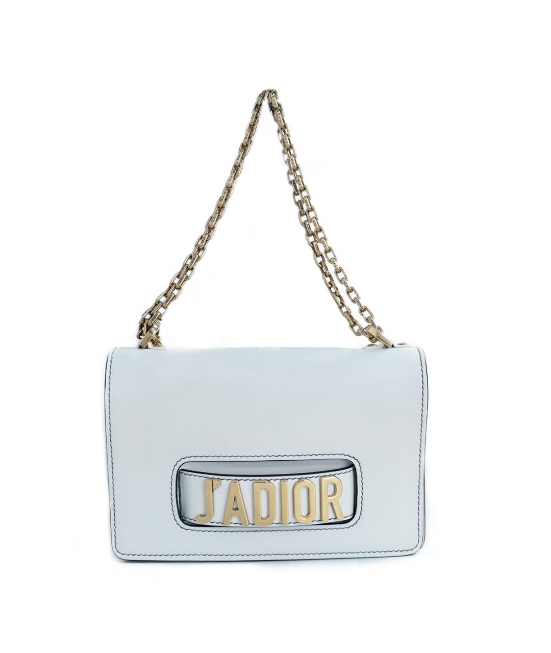 CHRISTIAN DIOR Белая кожаная сумка через плечо, фото 6