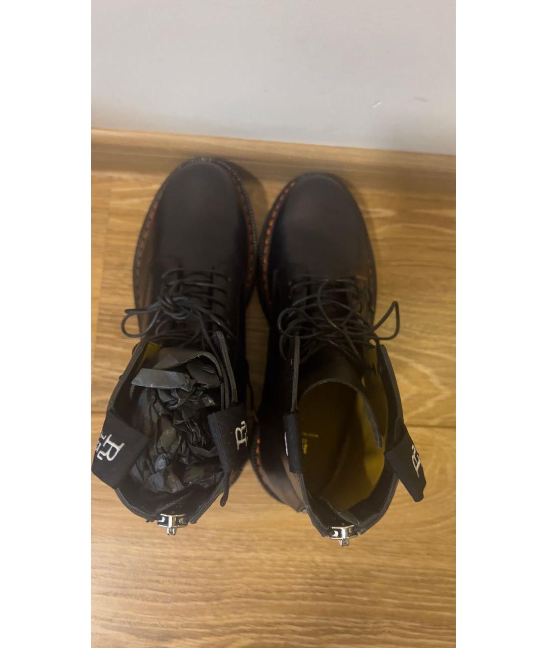 R13 Черные кожаные ботинки, фото 4