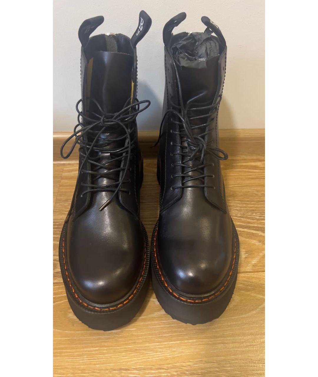 R13 Черные кожаные ботинки, фото 3