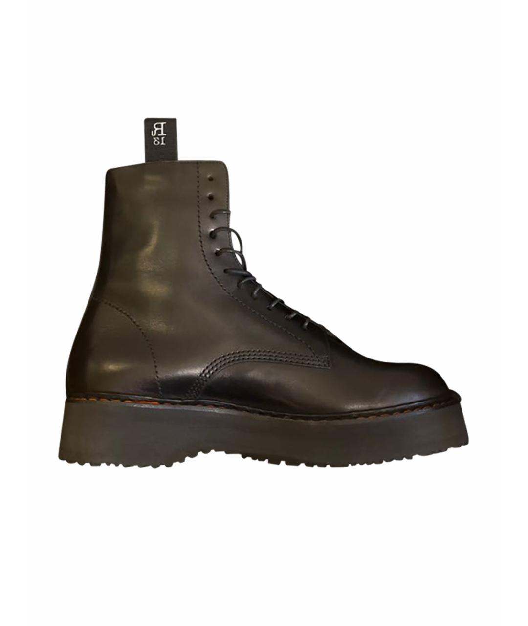 R13 Черные кожаные ботинки, фото 1