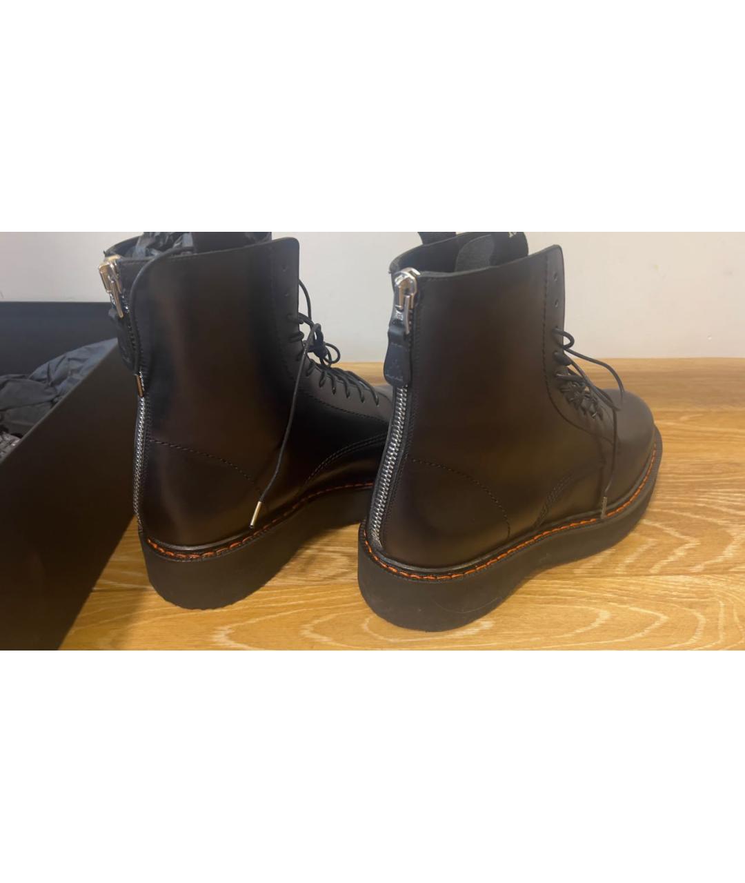 R13 Черные кожаные ботинки, фото 2