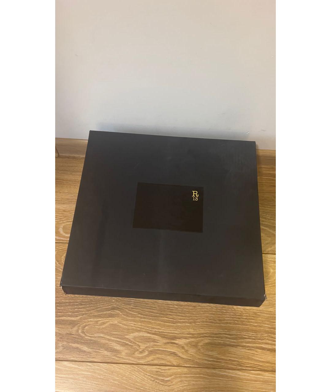 R13 Черные кожаные ботинки, фото 8