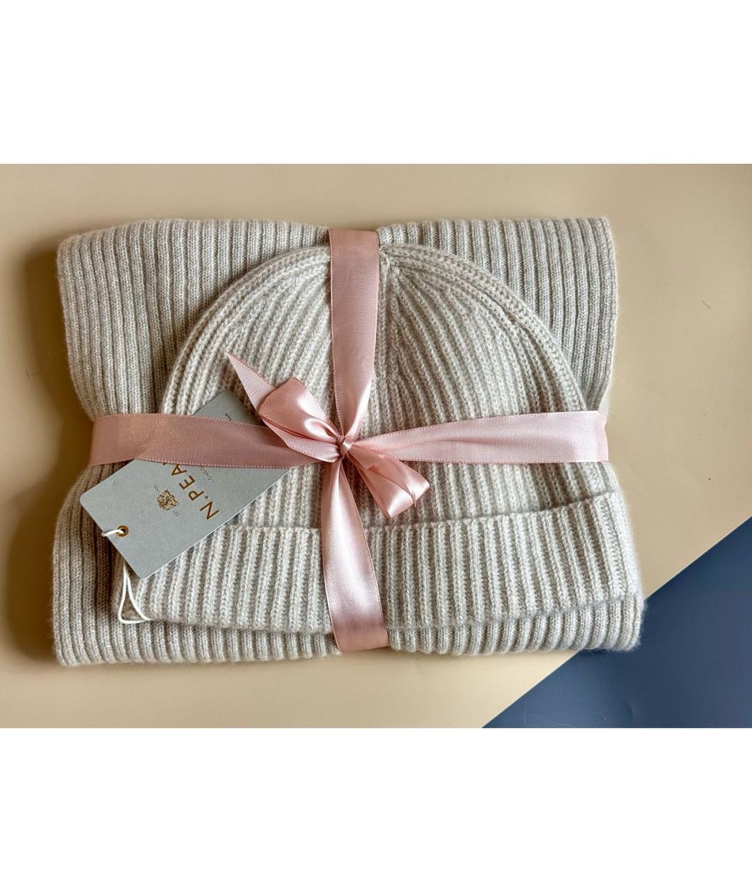 N.PEAL Бежевая кашемировая шапка, фото 5