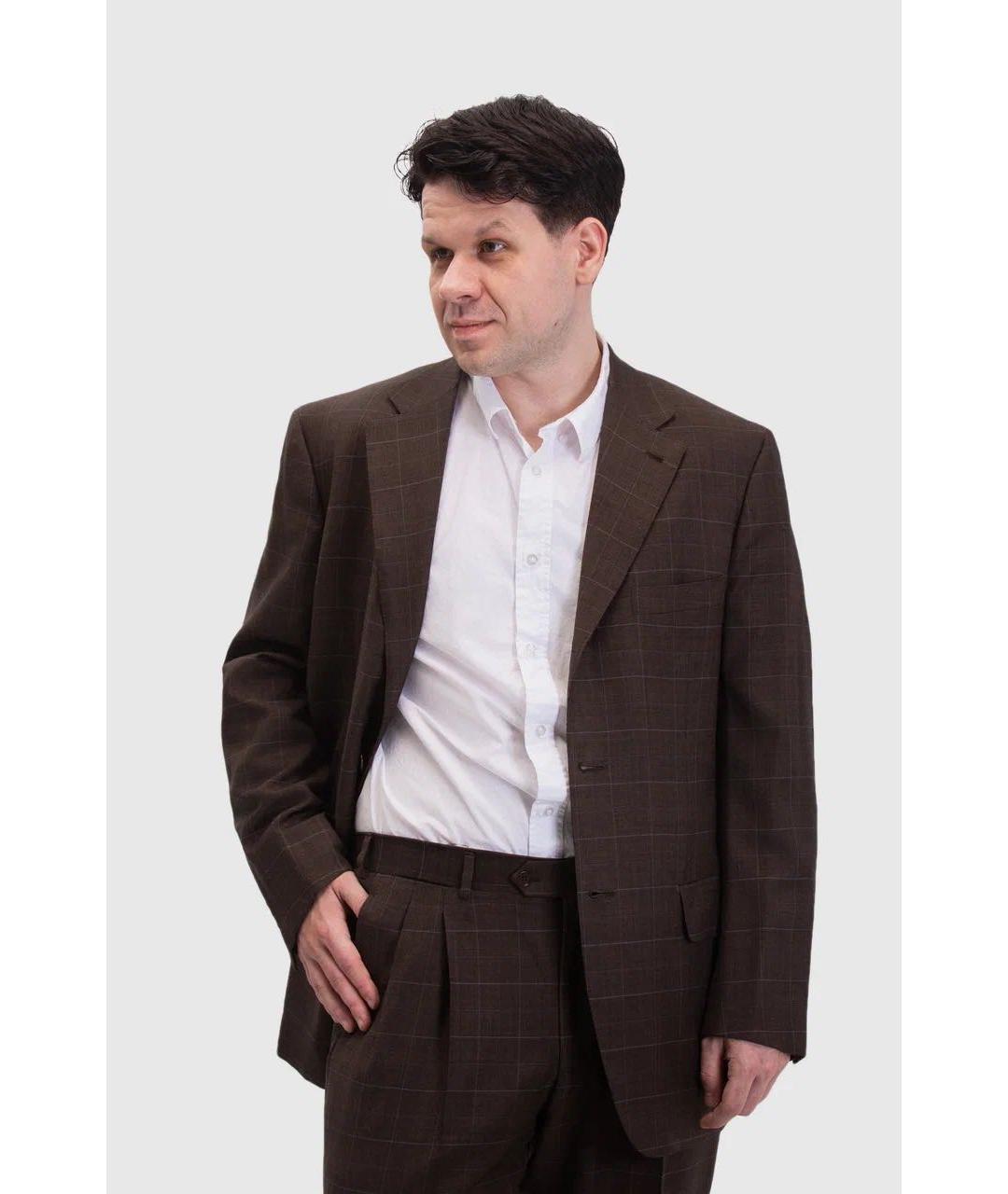 ISAIA Коричневый классический костюм, фото 2