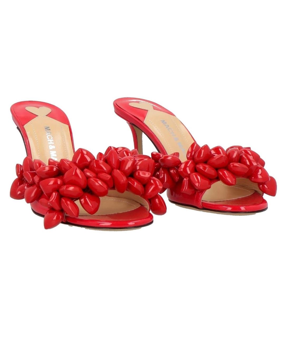 MACH&MACH Красные мюли из лакированной кожи, фото 2
