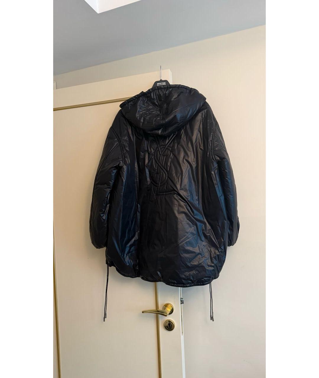 SAINT LAURENT Черный полиэстеровый пуховик, фото 5