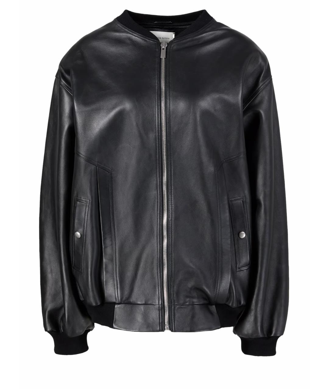 MAGDA BUTRYM Черная кожаная куртка, фото 1