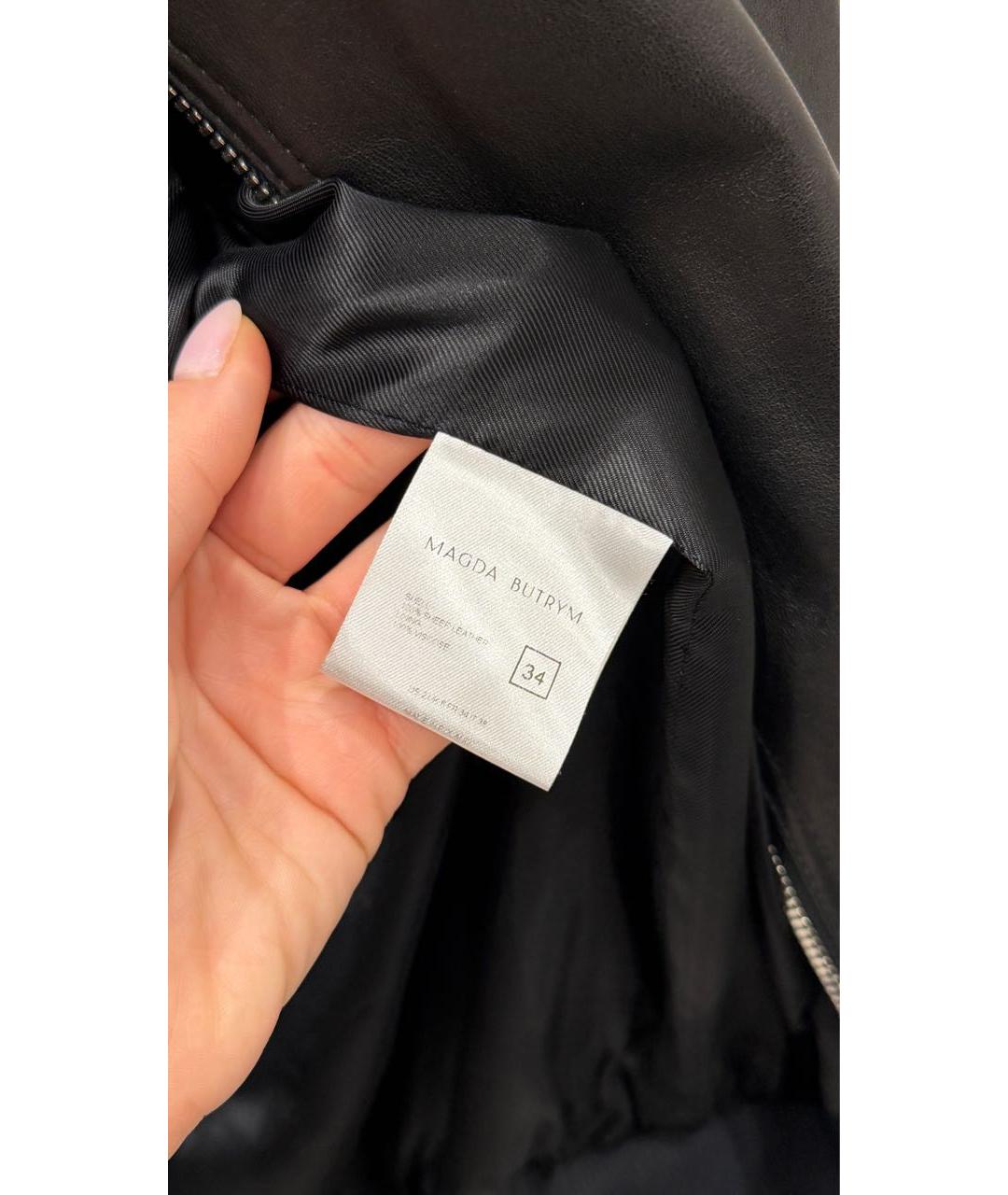 MAGDA BUTRYM Черная кожаная куртка, фото 4