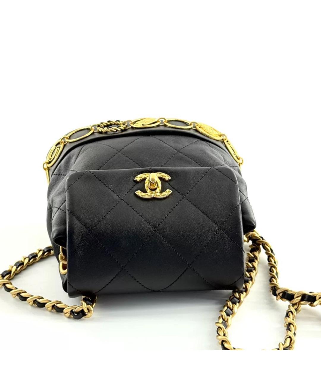 CHANEL Черный кожаный рюкзак, фото 7