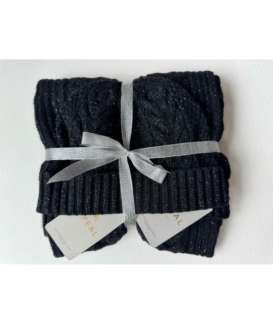 N.PEAL Черный кашемировый шарф, фото 5