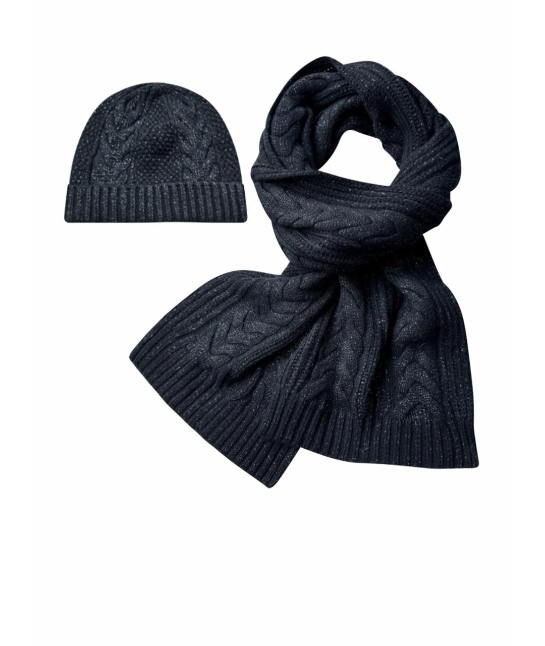 N.PEAL Черный кашемировый шарф, фото 1