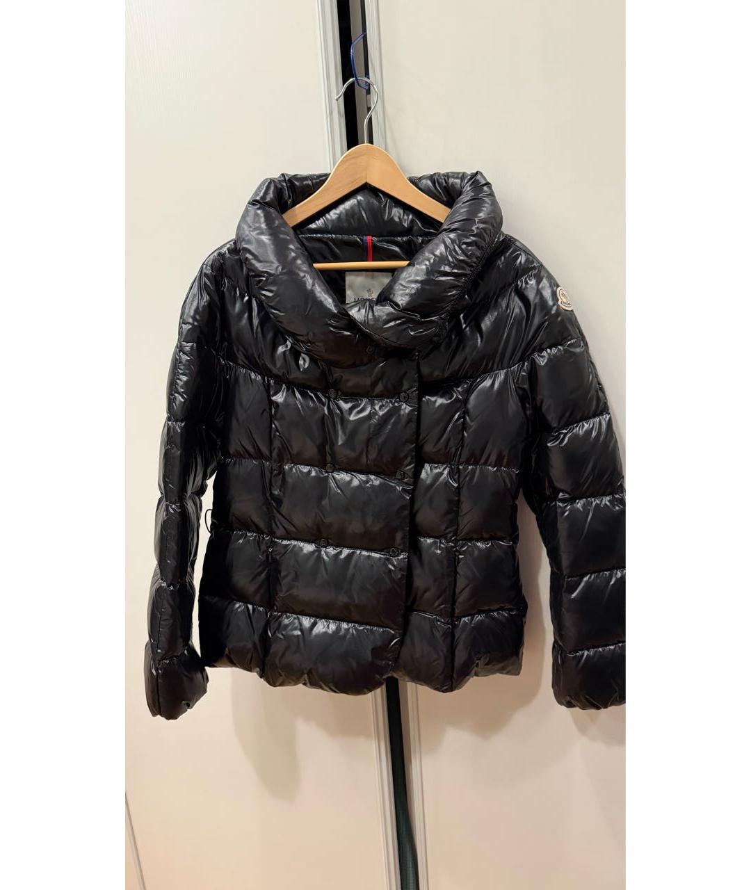 MONCLER Черный пуховик, фото 4