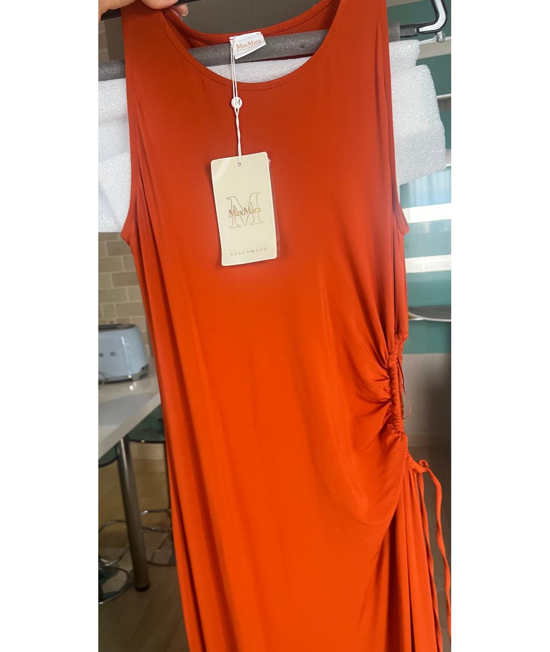 'S MAX MARA Оранжевое повседневное платье, фото 8