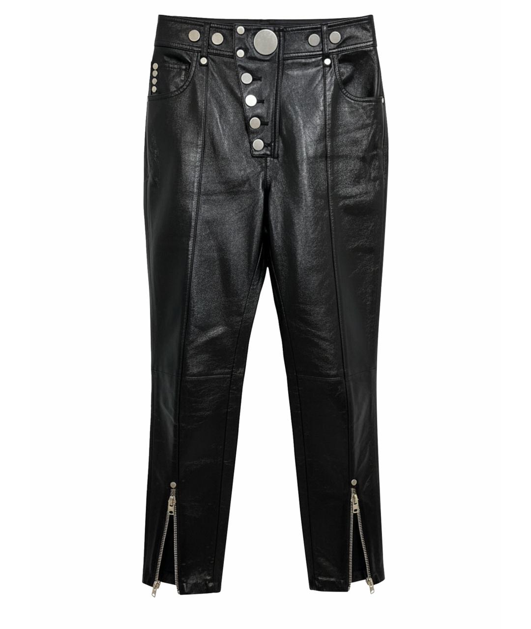 ALEXANDER WANG Черные кожаные брюки узкие, фото 1