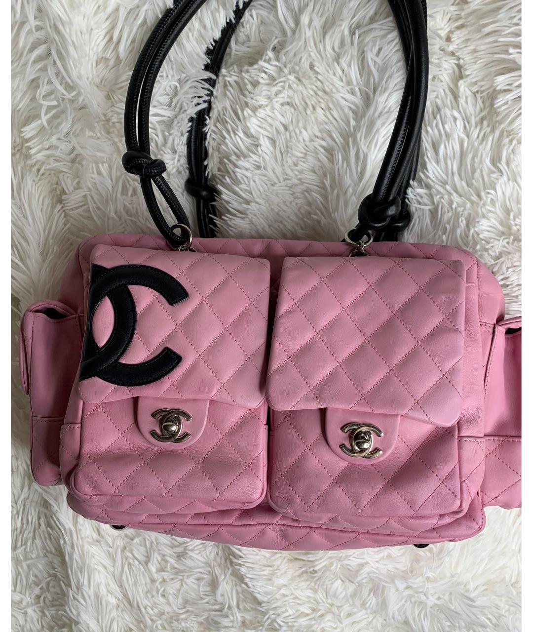 CHANEL Розовая кожаная сумка через плечо, фото 7