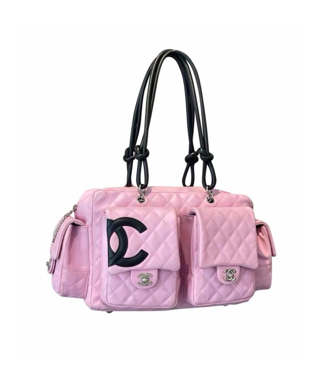 CHANEL Розовая кожаная сумка через плечо, фото 9