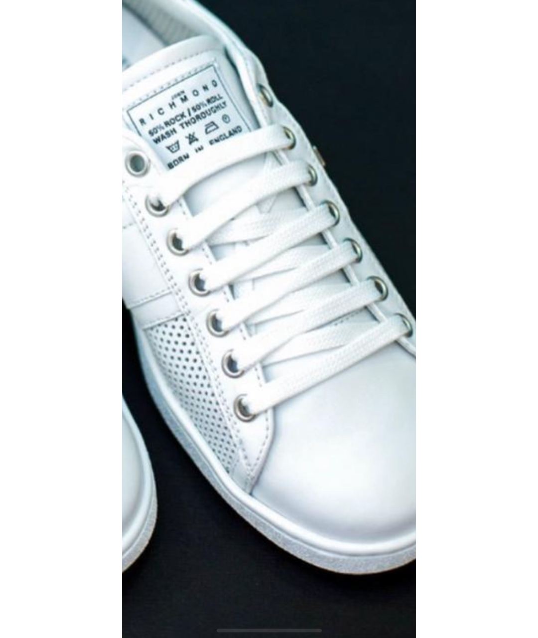 JOHN RICHMOND Белые кожаные кроссовки, фото 2