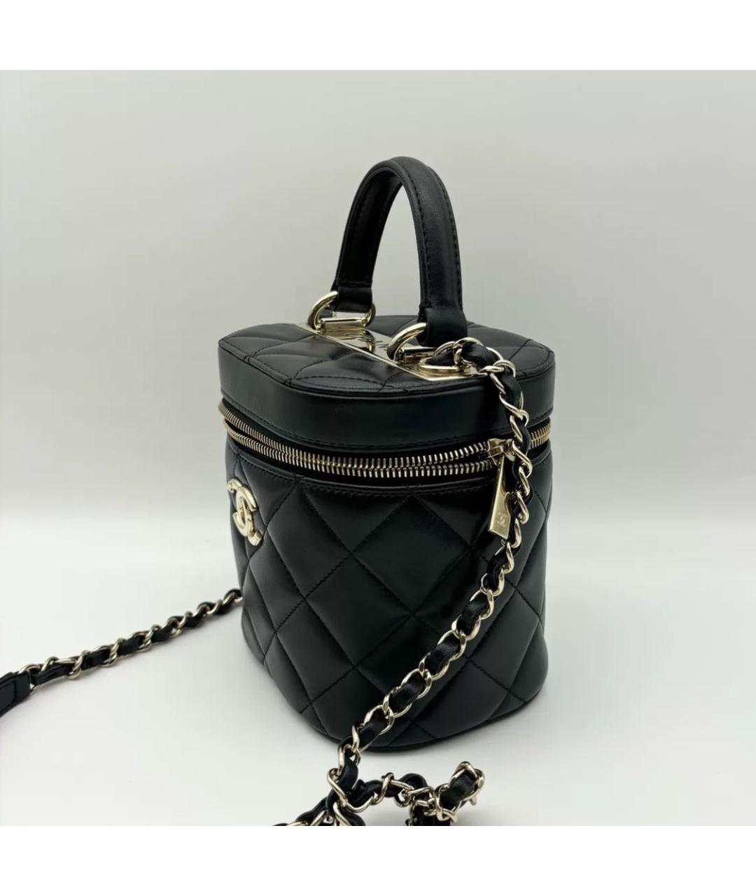 CHANEL Черная кожаная сумка через плечо, фото 3