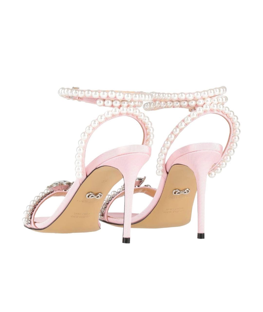 MACH&MACH Розовые текстильные босоножки, фото 4