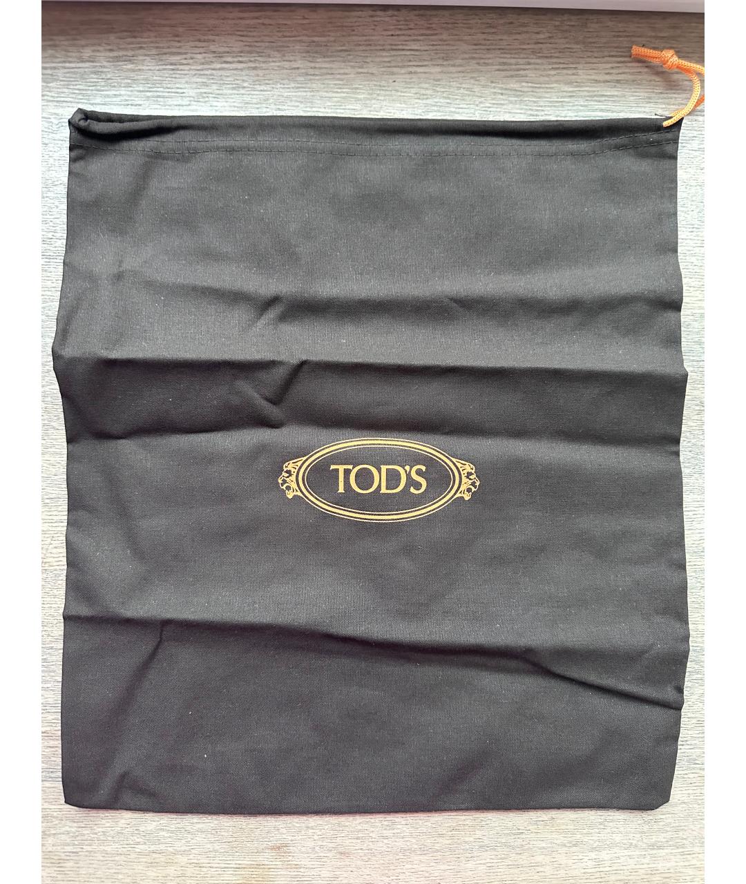 TOD'S Черные кожаные низкие ботинки, фото 8