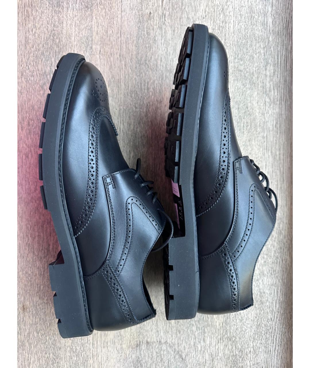 TOD'S Черные кожаные низкие ботинки, фото 9