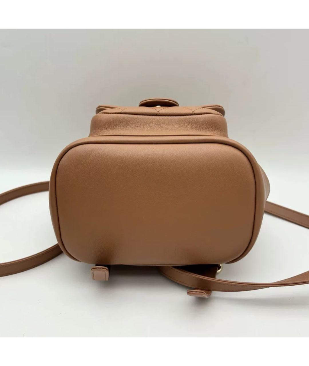 CHANEL Коричневый кожаный рюкзак, фото 5