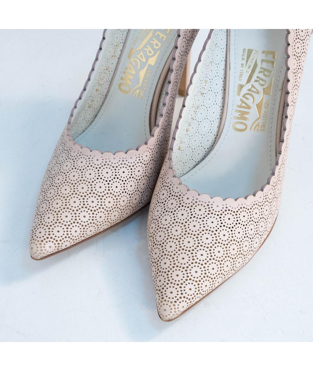 FERRAGAMO Розовые кожаные туфли, фото 3